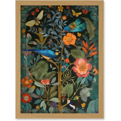 Artery8 - Birds and Butterflies - A4 - Framed Wall Art Print Artery8 - Birds and Butterflies - A4 - Framed Wall Art Print