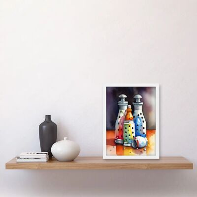 Artery8 - Framed Wall Art Print - A4 - White Artery8 - Framed Wall Art Print - A4 - White