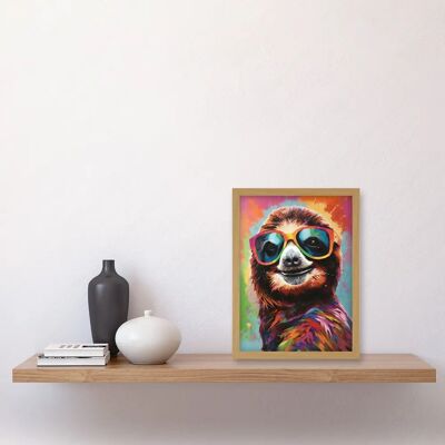 Artery8 - Sloth Art - A4 - Framed Wall Art Print Artery8 - Sloth Art - A4 - Framed Wall Art Print