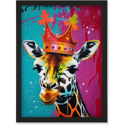 Artery8 - King Queen Giraffe - Framed - Wall Art Print Artery8 - King Queen Giraffe - Framed - Wall Art Print