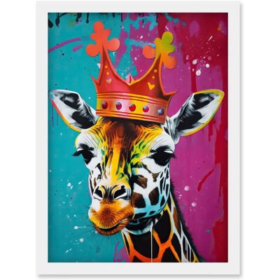 Artery8 - King Queen Giraffe Wearing a Crown - A4 Artery8 - King Queen Giraffe Wearing a Crown - A4