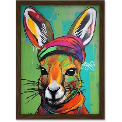 Artery8 - Rabbit in Winter Clothes Colourful Graffiti Style Artery8 - Rabbit in Winter Clothes Colourful Graffiti Style
