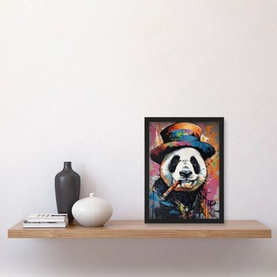 Artery8 Panda Bear with a Suit - A4 - Framed Wall Art Artery8 Panda Bear with a Suit - A4 - Framed Wall Art
