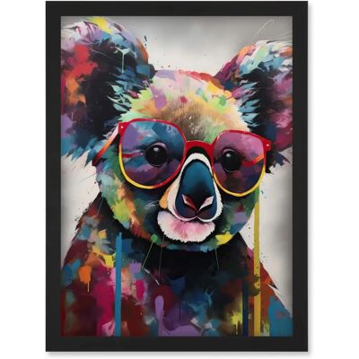 Artery8 - Koala - Black - A4 - Wall Art Print Artery8 - Koala - Black - A4 - Wall Art Print