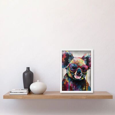 Artery8 - Koala With Purple Sunglasses - Wall Art Artery8 - Koala With Purple Sunglasses - Wall Art