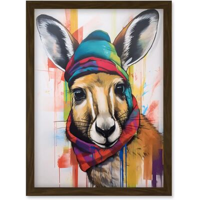 Artery8 - Kangaroo Art - Framed Wall Art A4 Artery8 - Kangaroo Art - Framed Wall Art A4