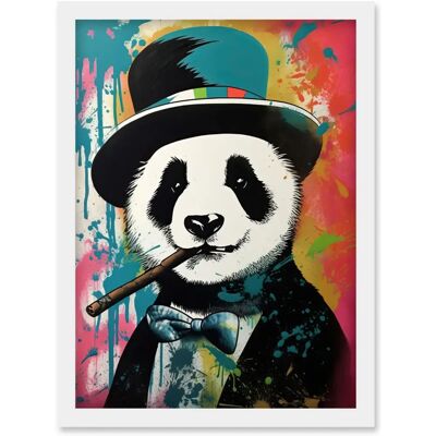 Artery8 - Panda Bear - Blue Top Hat - Cigar - Artwork Artery8 - Panda Bear - Blue Top Hat - Cigar - Artwork