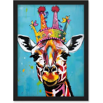 Artery8 - Giraffe Wearing Princess Crown - A4 Artery8 - Giraffe Wearing Princess Crown - A4