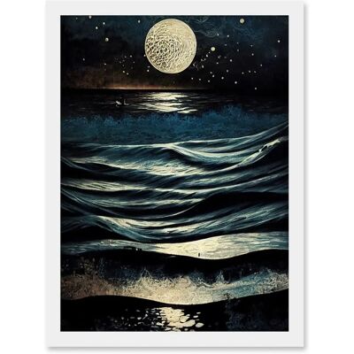 Artery8 - Full Moon Rising - Tidal Waves - Wall Art Print Artery8 - Full Moon Rising - Tidal Waves - Wall Art Print