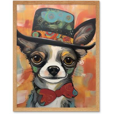 Artery8 - Chihuahua Top Hat - 12x16 - Art Print Artery8 - Chihuahua Top Hat - 12x16 - Art Print