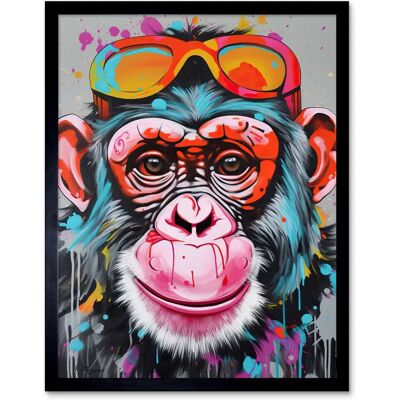 Artery8 - Chimpanzee Monkey Graffiti Pop Art - Poster Artery8 - Chimpanzee Monkey Graffiti Pop Art - Poster