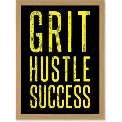 Artery8 - Gym Motivation Grit Hustle Respect - A4 - Wall Art Artery8 - Gym Motivation Grit Hustle Respect - A4 - Wall Art