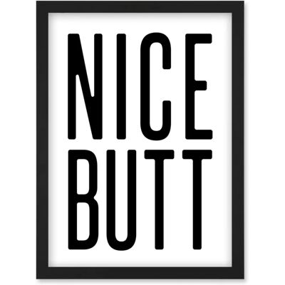 Artery8 - Toilet Wall Art Nice Butt - black - A4 - Wall Art Print Artery8 - Toilet Wall Art Nice Butt - black - A4 - Wall Art Print