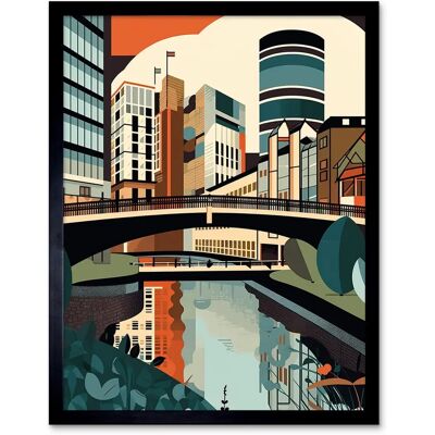Artery8 - City Centre Canal - 12x16 - Framed - Poster Artery8 - City Centre Canal - 12x16 - Framed - Poster