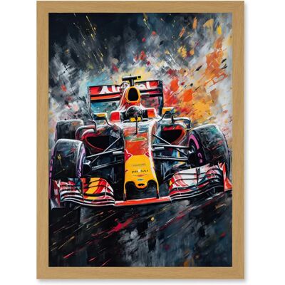 Artery8 - Race Car Driver - Oak - Framed Wall Art Print Artery8 - Race Car Driver - Oak - Framed Wall Art Print