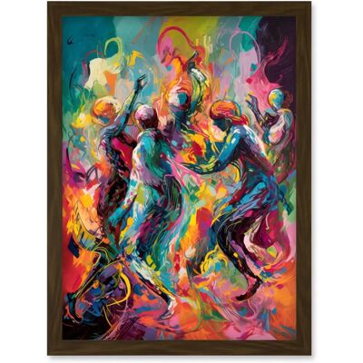 Artery8 - Abstract Figures - Brown - A4 Framed Wall Art Artery8 - Abstract Figures - Brown - A4 Framed Wall Art