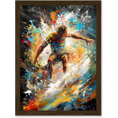 Artery8 - Surfer - Brown - A4 - Framed Wall Art Artery8 - Surfer - Brown - A4 - Framed Wall Art