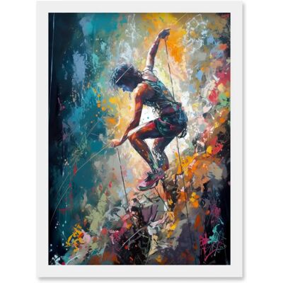 Artery8 - Rock Climber - Multicoloured - A4 - Wall Art Print Artery8 - Rock Climber - Multicoloured - A4 - Wall Art Print
