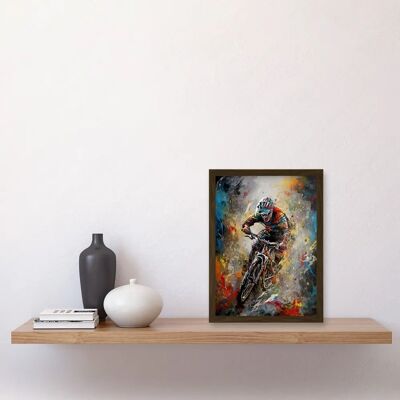 Artery8 - Mountain Biker Paint Splat - A4 - Wall Art Print Artery8 - Mountain Biker Paint Splat - A4 - Wall Art Print