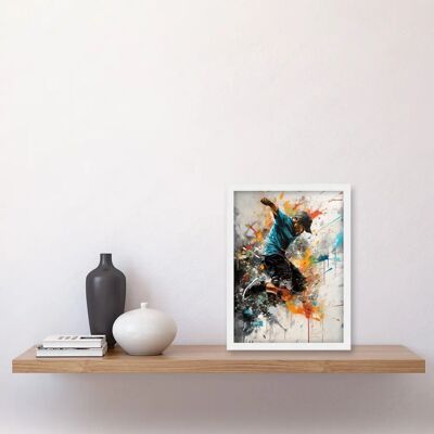 Artery8 Parkour Jump - White - A4 - Art Print Artery8 Parkour Jump - White - A4 - Art Print