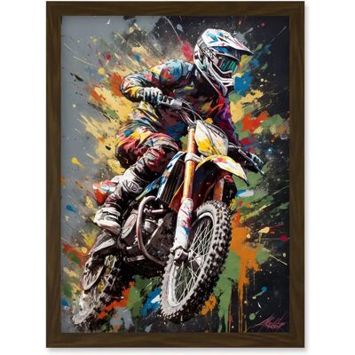 Artery8 - Dirt Bike Splatter Motocross Artwork - Brown Artery8 - Dirt Bike Splatter Motocross Artwork - Brown