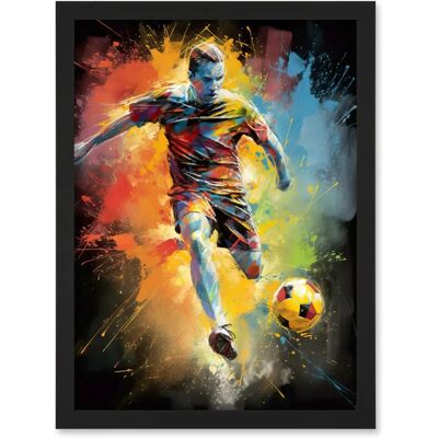 Artery8 - Footballer About to Kick the Ball - Black Artery8 - Footballer About to Kick the Ball - Black