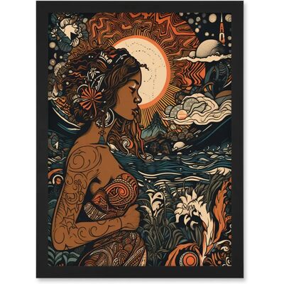 Artery8 - Gaia - A4 - Framed - Wall Art Print Artery8 - Gaia - A4 - Framed - Wall Art Print