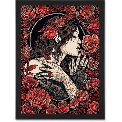 Artery8 - Kiss from a Rose - A4 - Framed - Wall Art Artery8 - Kiss from a Rose - A4 - Framed - Wall Art