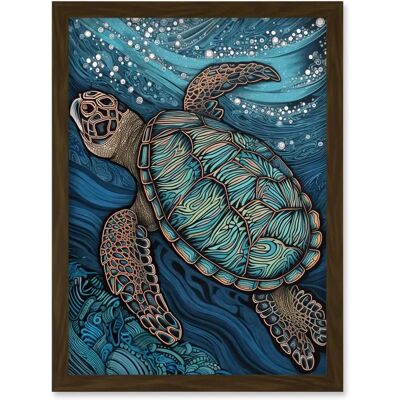 Artery8 - Sea Turtle Surface - Wall Art Print Artery8 - Sea Turtle Surface - Wall Art Print