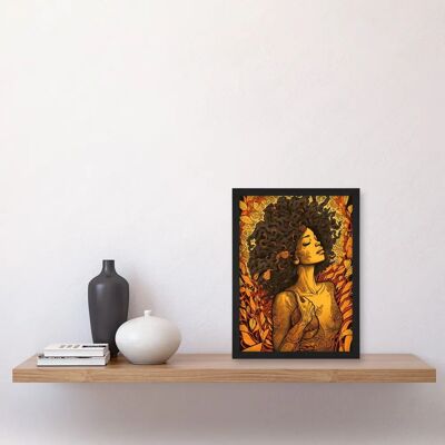 Artery8 - Autumn Amber Illustration - Autumn Amber - Red - Framed Wall Art Print Artery8 - Autumn Amber Illustration - Autumn Amber - Red - Framed Wall Art Print