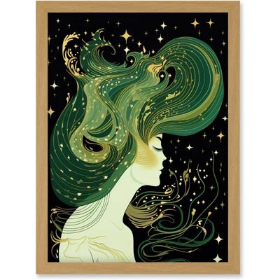 Artery8 - Aurora Borealis Illustration - Framed - Art Print Artery8 - Aurora Borealis Illustration - Framed - Art Print