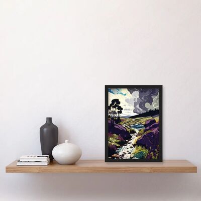 Artery8 - Stormy Clouds over Stream - A4 - Framed - Wall Art Artery8 - Stormy Clouds over Stream - A4 - Framed - Wall Art
