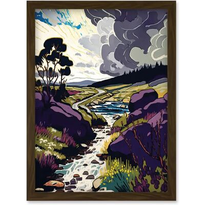 Artery8 - Stormy Clouds over Stream Wild Scottish Landscape - A4 Artery8 - Stormy Clouds over Stream Wild Scottish Landscape - A4
