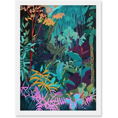 Artery8 - Tropical Jungle Forest - A4 - Framed Wall Art Artery8 - Tropical Jungle Forest - A4 - Framed Wall Art