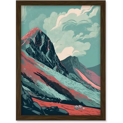Artery8 - Scottish Highlands Mountain Landscape - A4 - Framed Artery8 - Scottish Highlands Mountain Landscape - A4 - Framed