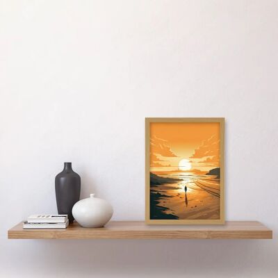 Artery8 - Sunset Coastal Landscape - Framed Wall Art Print Artery8 - Sunset Coastal Landscape - Framed Wall Art Print