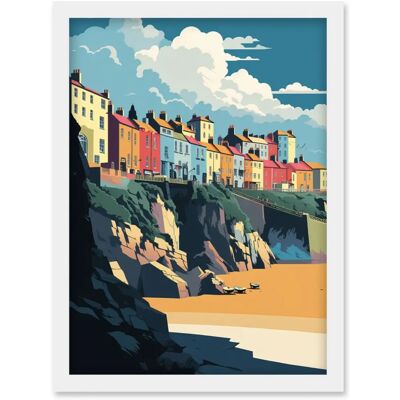 Artery8 - Tenby Harbour Beach Coastal Town Illustration Artery8 - Tenby Harbour Beach Coastal Town Illustration