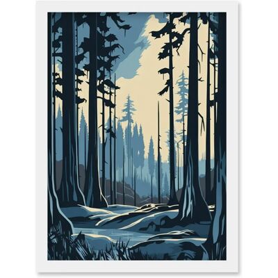 Artery8 - Taiga Boreal Forest Winter Landscape - A4 Artery8 - Taiga Boreal Forest Winter Landscape - A4