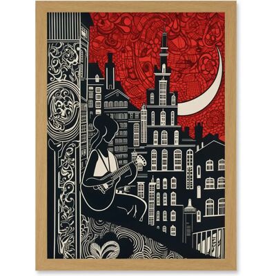 Artery8 - Street Musician in Edinburgh - Framed Wall Art Artery8 - Street Musician in Edinburgh - Framed Wall Art