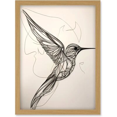 Artery8 - Humming Bird in Flight Line Drawing Artery8 - Humming Bird in Flight Line Drawing