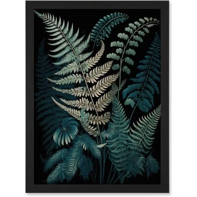 Artery8 - Fern Frond Botanical Illustration - Black - A4 - Art Print Artery8 - Fern Frond Botanical Illustration - Black - A4 - Art Print