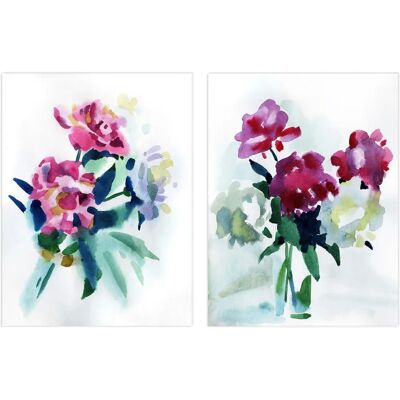 Wee Blue Coo - Spring Flower - Pink and White - Wall Art Wee Blue Coo - Spring Flower - Pink and White - Wall Art
