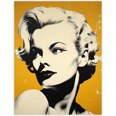 Artery8 - Blonde On Mustard - Yellow - XL - Wall Art Artery8 - Blonde On Mustard - Yellow - XL - Wall Art