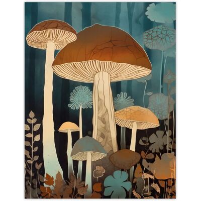 Artery8 - Cep - Blue - Brown - Wall Art Artery8 - Cep - Blue - Brown - Wall Art
