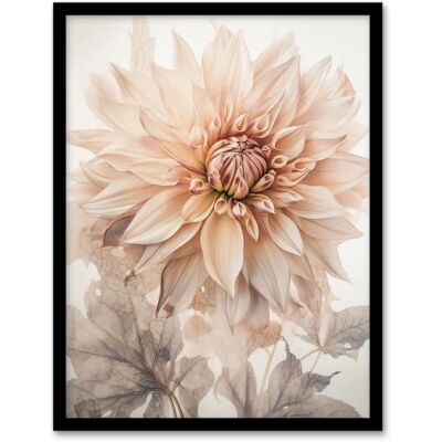 Artery8 - Dahlia Soft Pastel - Pastel - A4 - Wall Art Print Artery8 - Dahlia Soft Pastel - Pastel - A4 - Wall Art Print