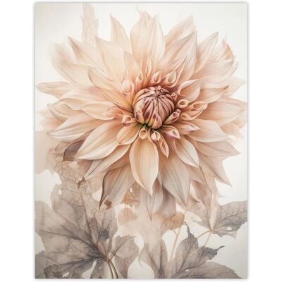 Artery8 - Elegant Dahlia - Soft Pastel - XL - Wall Art Artery8 - Elegant Dahlia - Soft Pastel - XL - Wall Art