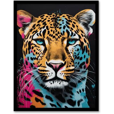 Artery8 - Leopard Lounge - Pink - A4 - Wall Art Artery8 - Leopard Lounge - Pink - A4 - Wall Art