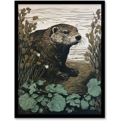 Artery8 - Otters Landing - A4 - Framed - Wall Art Print Artery8 - Otters Landing - A4 - Framed - Wall Art Print