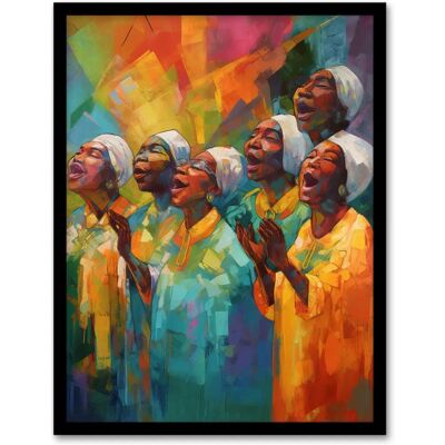 Artery8 - Gospel Choir - Colourful - African - Wall Art Artery8 - Gospel Choir - Colourful - African - Wall Art