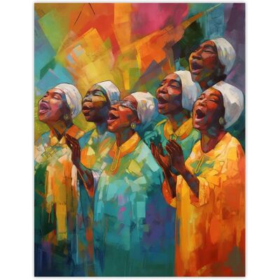 Artery8 - Gospel Choir - Colourful African Music Artwork - Wall Art Poster Artery8 - Gospel Choir - Colourful African Music Artwork - Wall Art Poster
